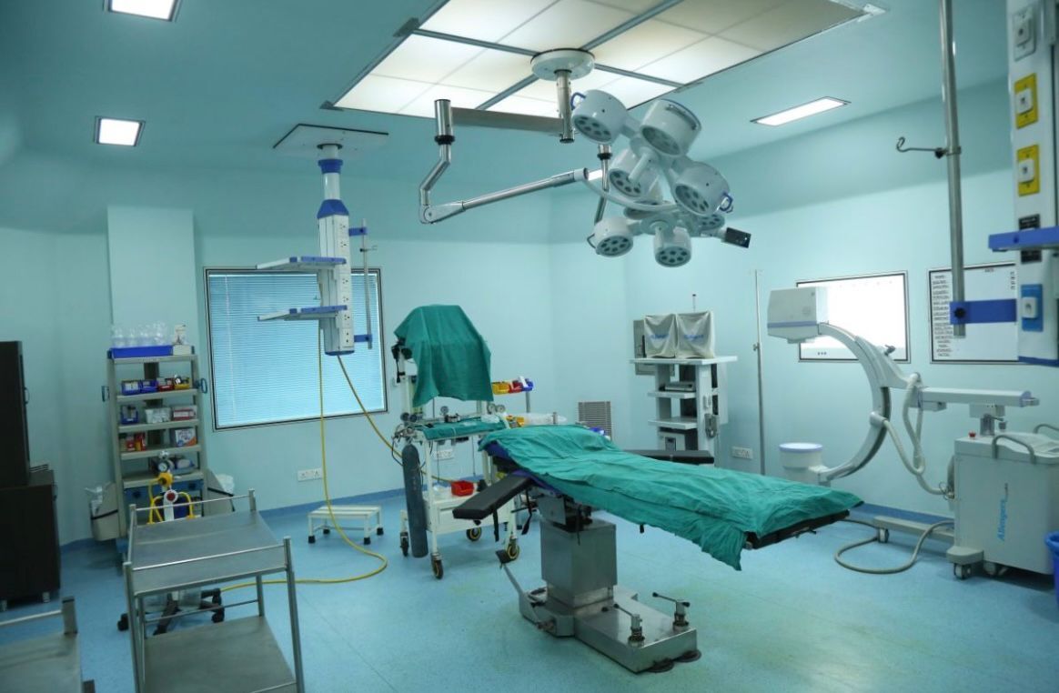 Operation theatre with modern equipment